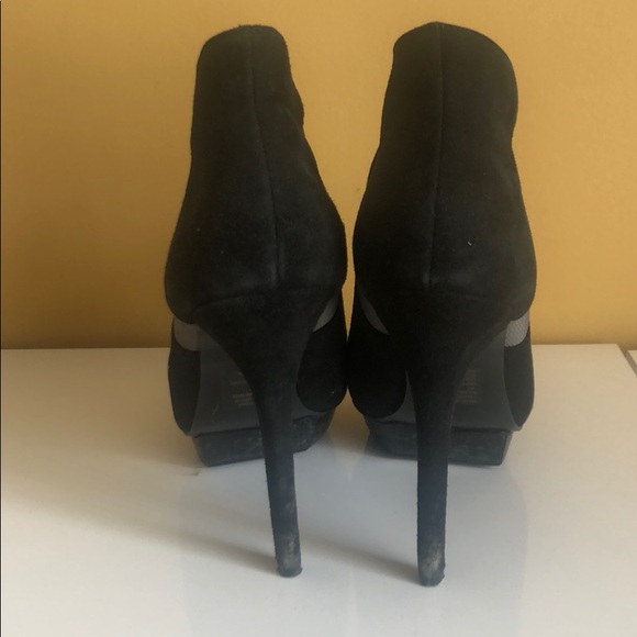 Black Suede 6inch platform booties - Picture 2 of 5